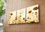 Wallity Reloj de Pared de Lienzo Decorativo 3 Piezas 3P3040CS-55 30x40cm Lona de Ante Marco de Madera 3cm